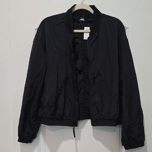 Old Navy Black Bomber Jacket, Thin And Lightweight
